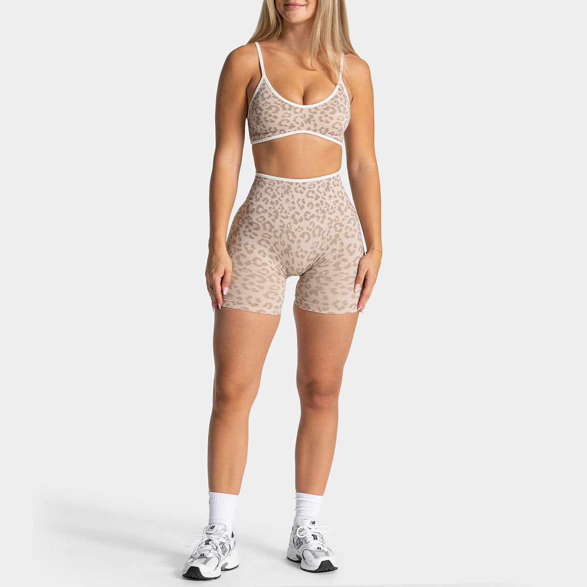 Sports Bra High Impact - Leopard Print Yoga Set Women 2Pcs