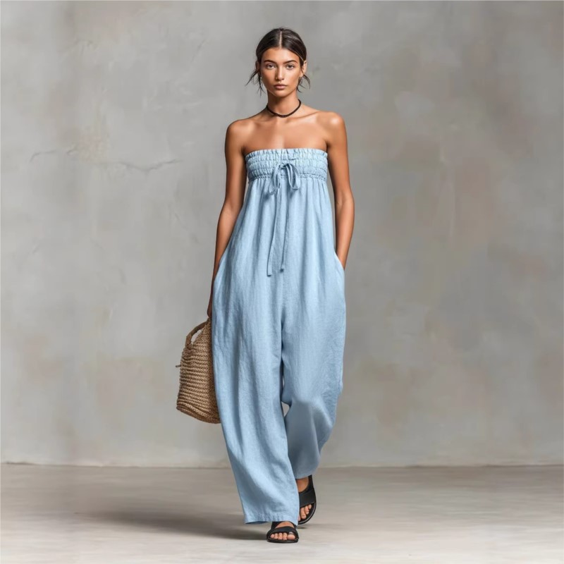 Strapless Bra Backless - Fashion Sexy Off Shoulder Backless Jumpsuit