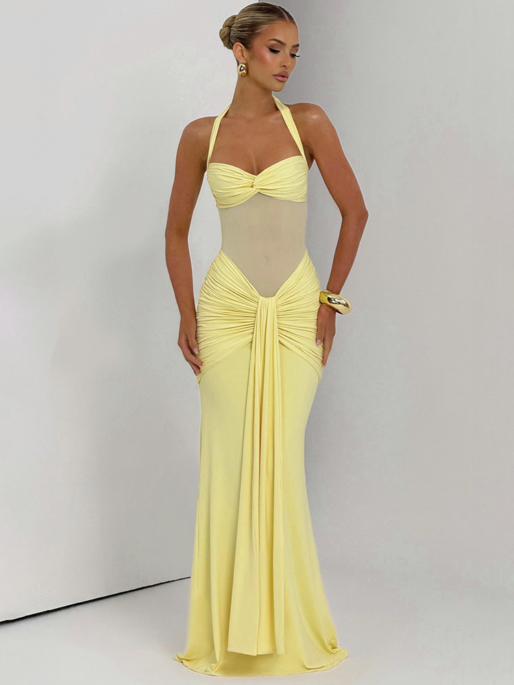 Strapless Bra Backless - Mozision Halter Backless Sexy Maxi Dress