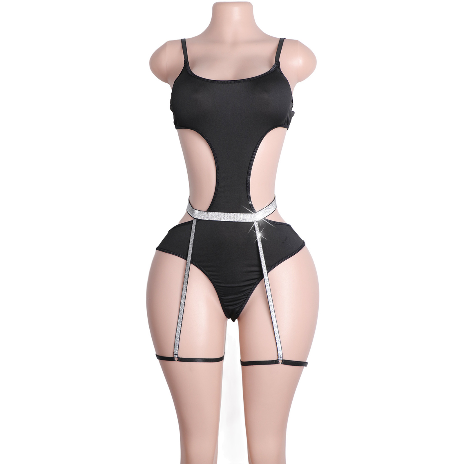 Custom Rhinestone Pole Dancewe - Garter Belt Set のレビューと価格