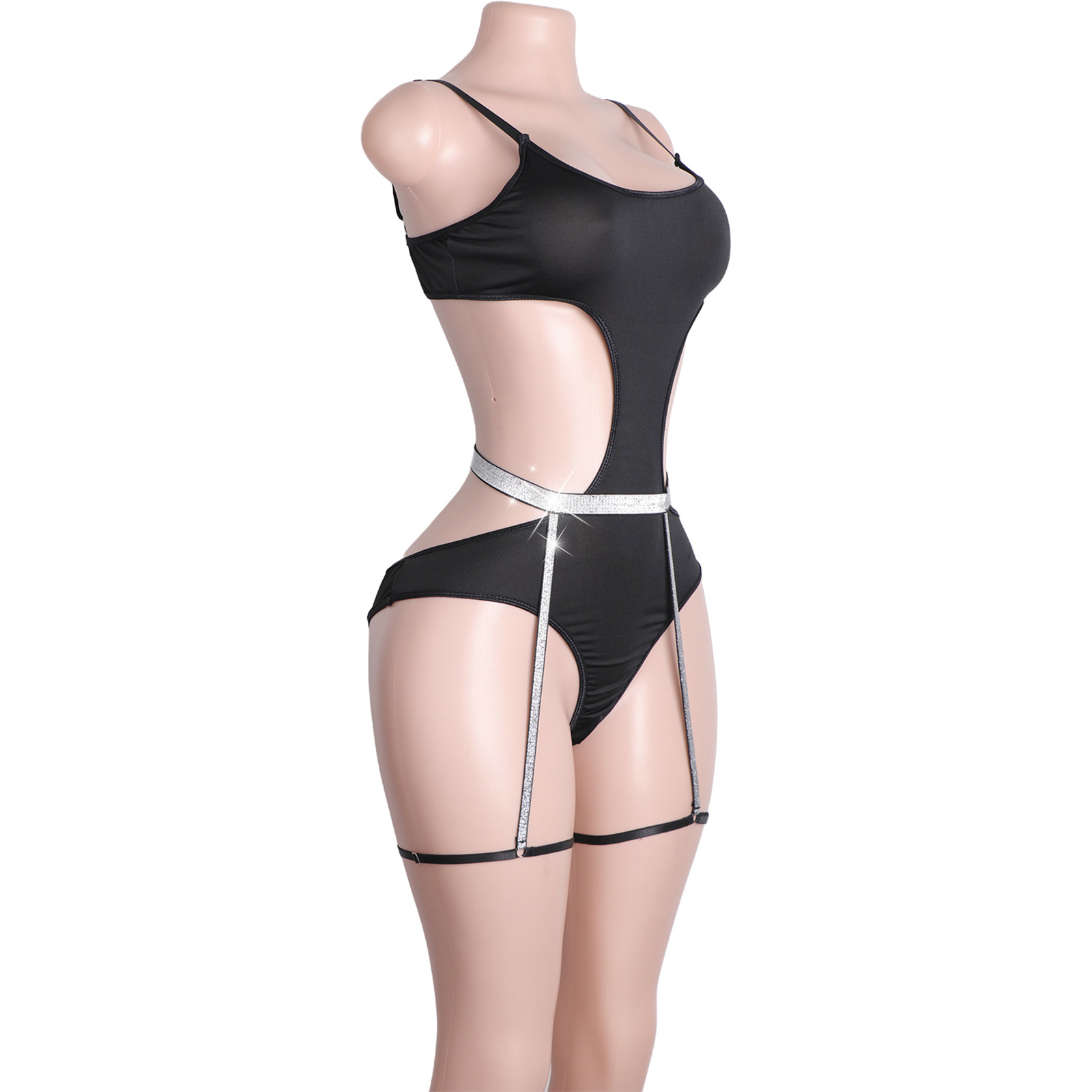 Custom Rhinestone Pole Dancewe - Garter Belt Set のレビューと価格