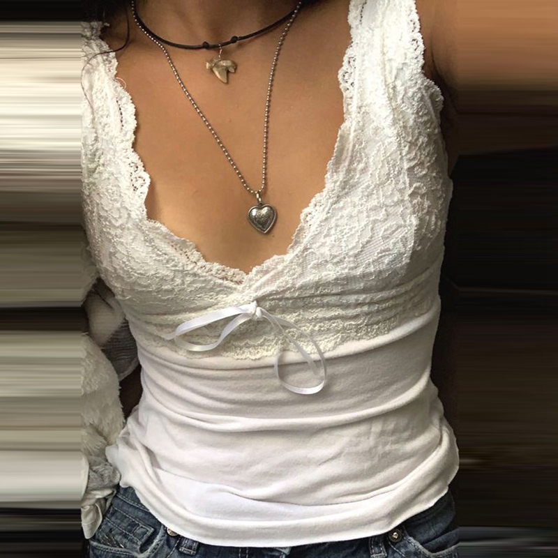 Dghisre Y2K Lace Vest Tops Wom - Cami Top Lace のレビューと価格
