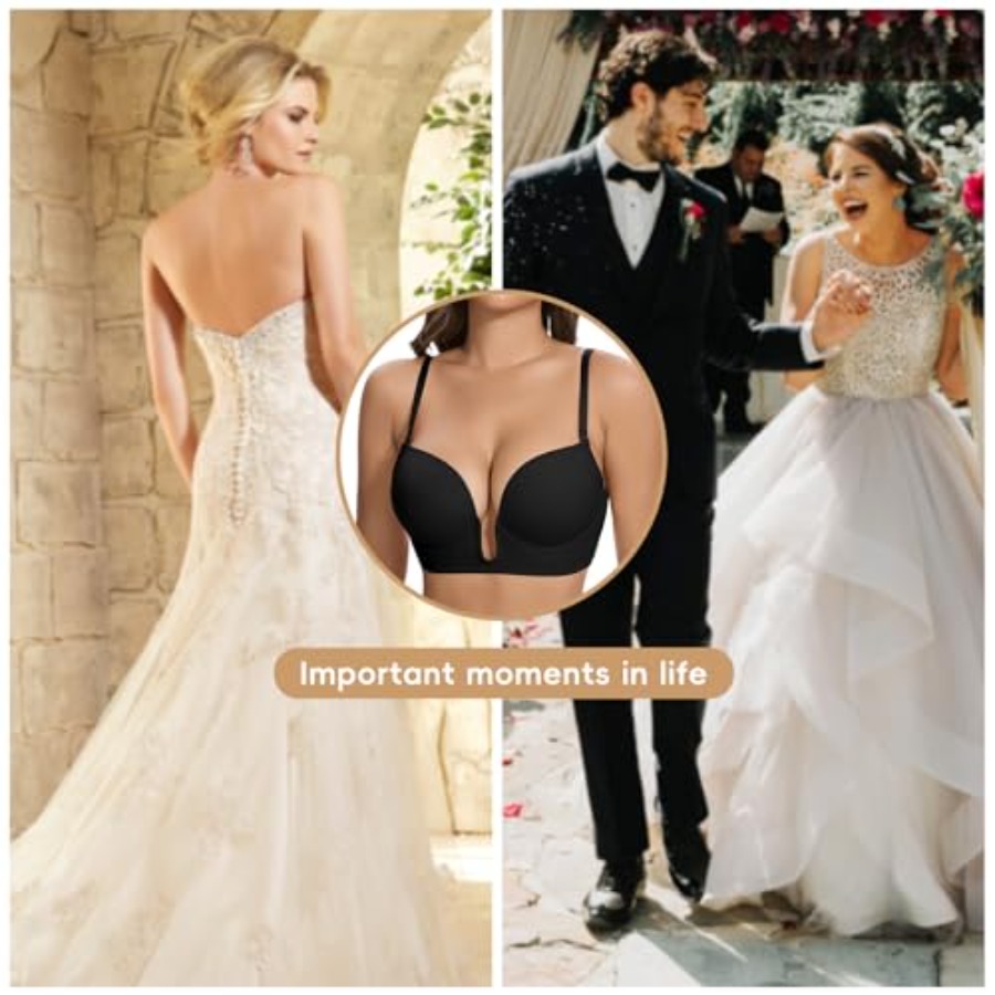 JOYSHAPER Plunge Bras for Wome - Push Up Bra Padded のレビューと価格