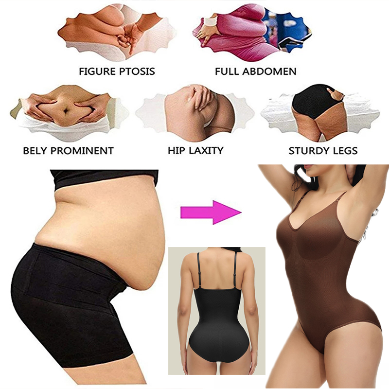 GUUDIA V Neck Spaghetti Strap  - Shapewear Bodysuit Firm のレビューと価格