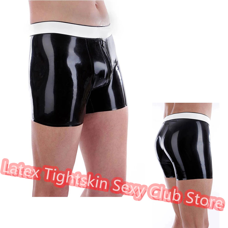 Men Latex Panties Boxer Black  - Seamless Underwear Women のレビューと価格
