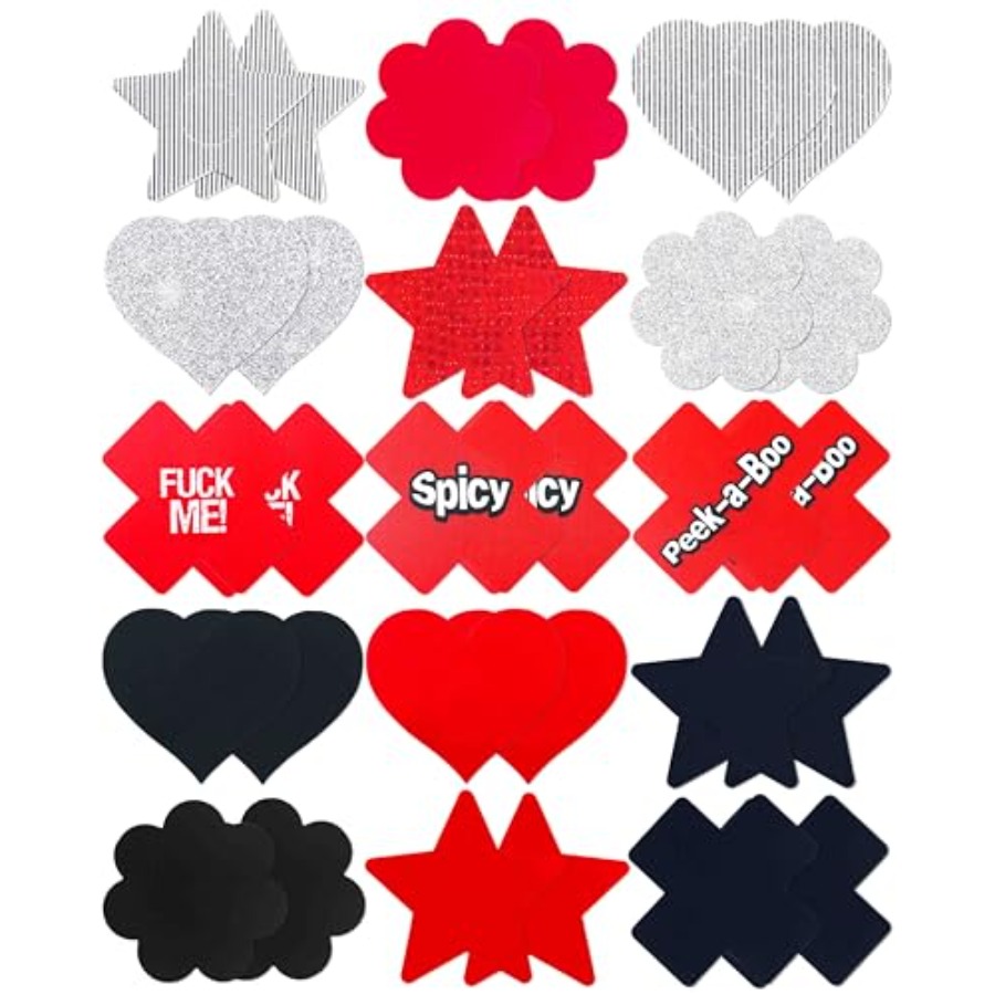 15 Pairs Nipple Pasties Rave N - Nipple Cover Pasties のレビューと価格
