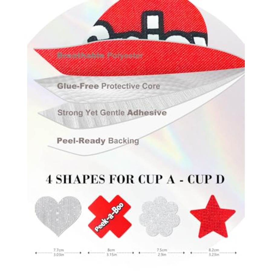 15 Pairs Nipple Pasties Rave N - Nipple Cover Pasties のレビューと価格