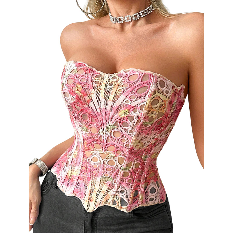 Sexy Bone Garment Corset Sheer - Cami Top Lace のレビューと価格