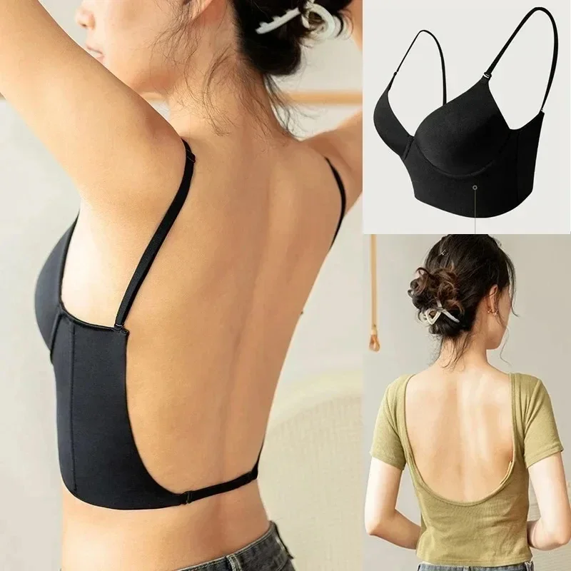 Women Invisible Bra Deep U Plu - Strapless Bra Backless のレビューと価格