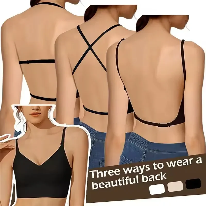 Women Invisible Bra Deep U Plu - Strapless Bra Backless のレビューと価格