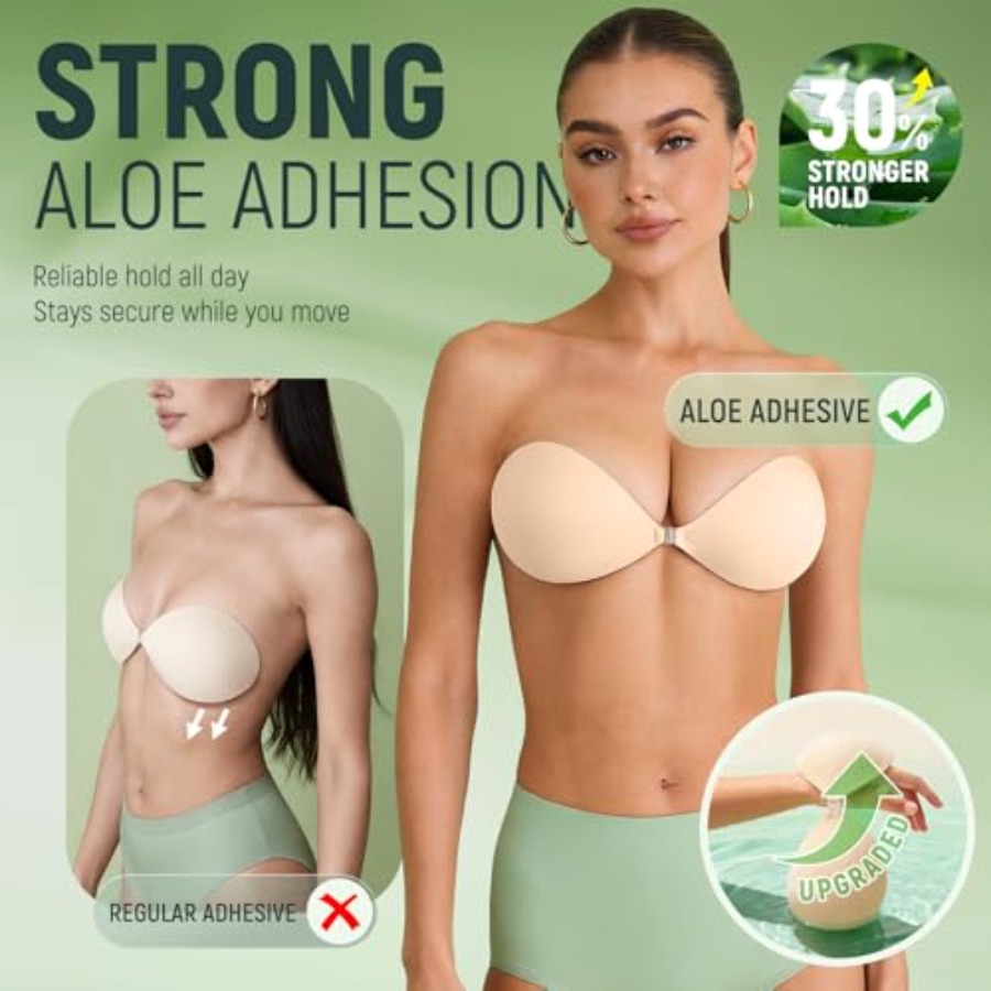 Ultra Invisible Sticky Bra Pus - Strapless Bra Backless のレビューと価格