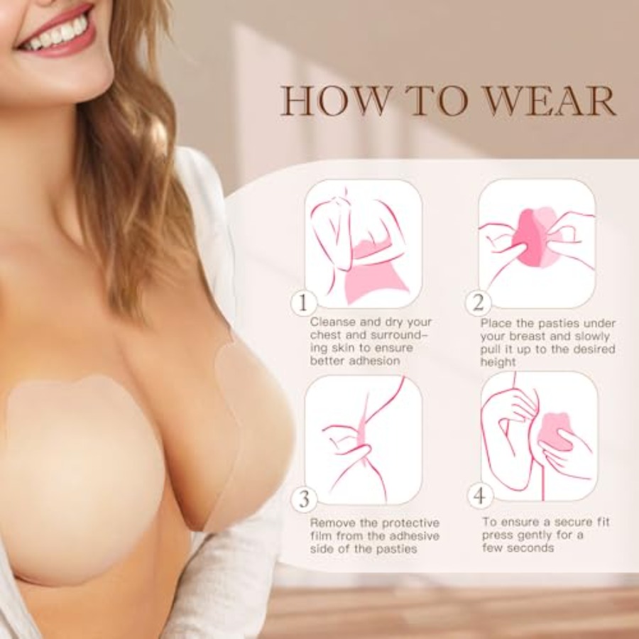Zacca Sticky Bra for Women, Ad - Strapless Bra Backless のレビューと価格