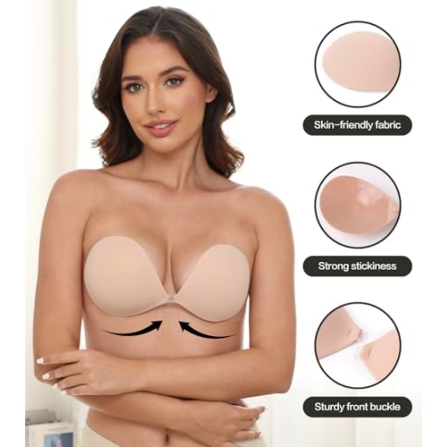 MITALOO Adhesive Bra Invisible - Strapless Bra Backless のレビューと価格