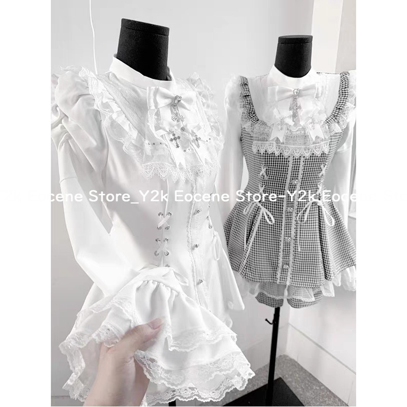 Y2k Aesthetic Lolita Style Bow - Cami Top Lace のレビューと価格