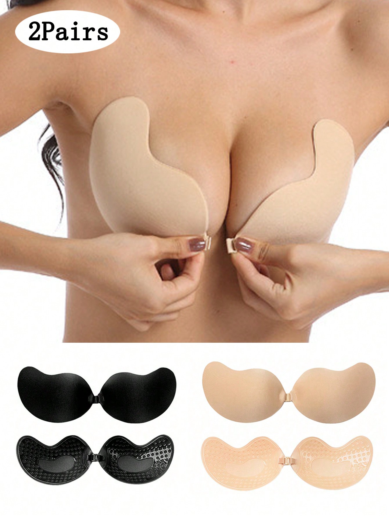 2-pack Women's Self-Adhesive I - Push Up Bra Padded のレビューと価格
