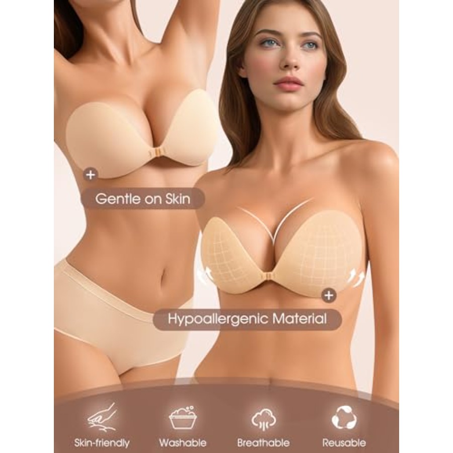 Sticky Bra Push Up Strapless A - Strapless Bra Backless のレビューと価格